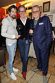 Adrian Can mit Guido Prick und Michael BrandnerWeinverkostung "IL BORRO" im Vino e Gusto Restaurant in München am 23.11.2018 Foto: TOSHIgawa Ltd. und Co. KG